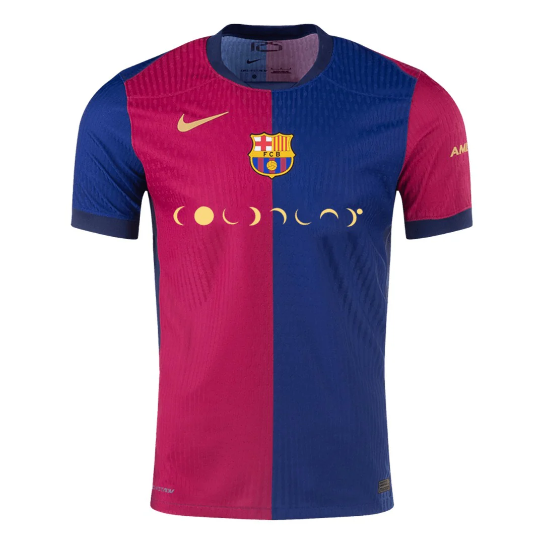 Camisa Barcelona Edição Especial Coldplay 24/25 Vermelha e Azul Masculina