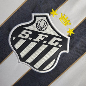 Camisa do Santos I 24/25  preta e branca