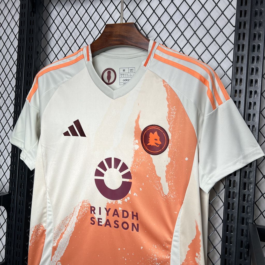 Camisa Roma II 24/25 - Branca e Laranja