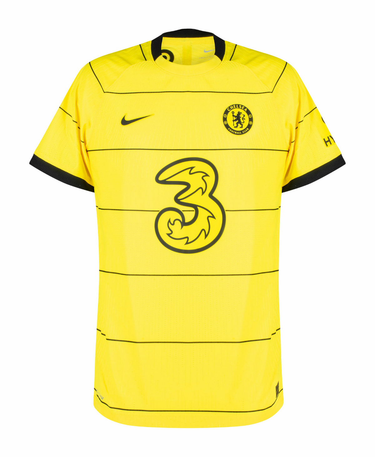 Camisa Chelsea Fora 21/22 Amarela Listrada