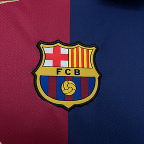 Camisa Barcelona Casa l 24/25 Azul e Vermelho