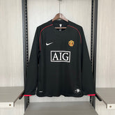 Camisa Retrô Away II do Manchester United 2007 Preta  - Manga Longa