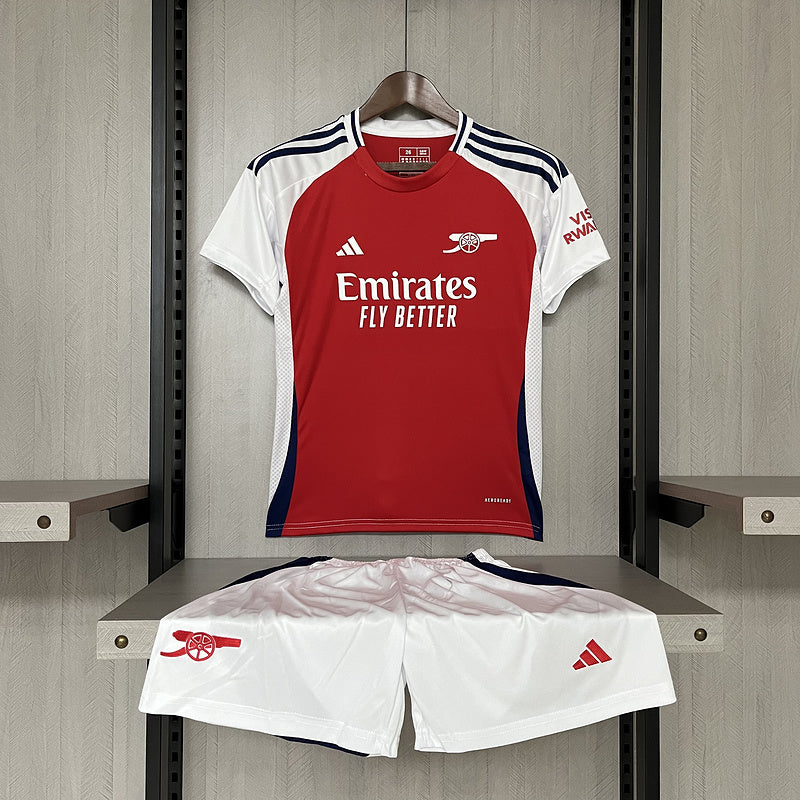 Conjunto Infantil Arsenal Home 24/25 - Vermelho