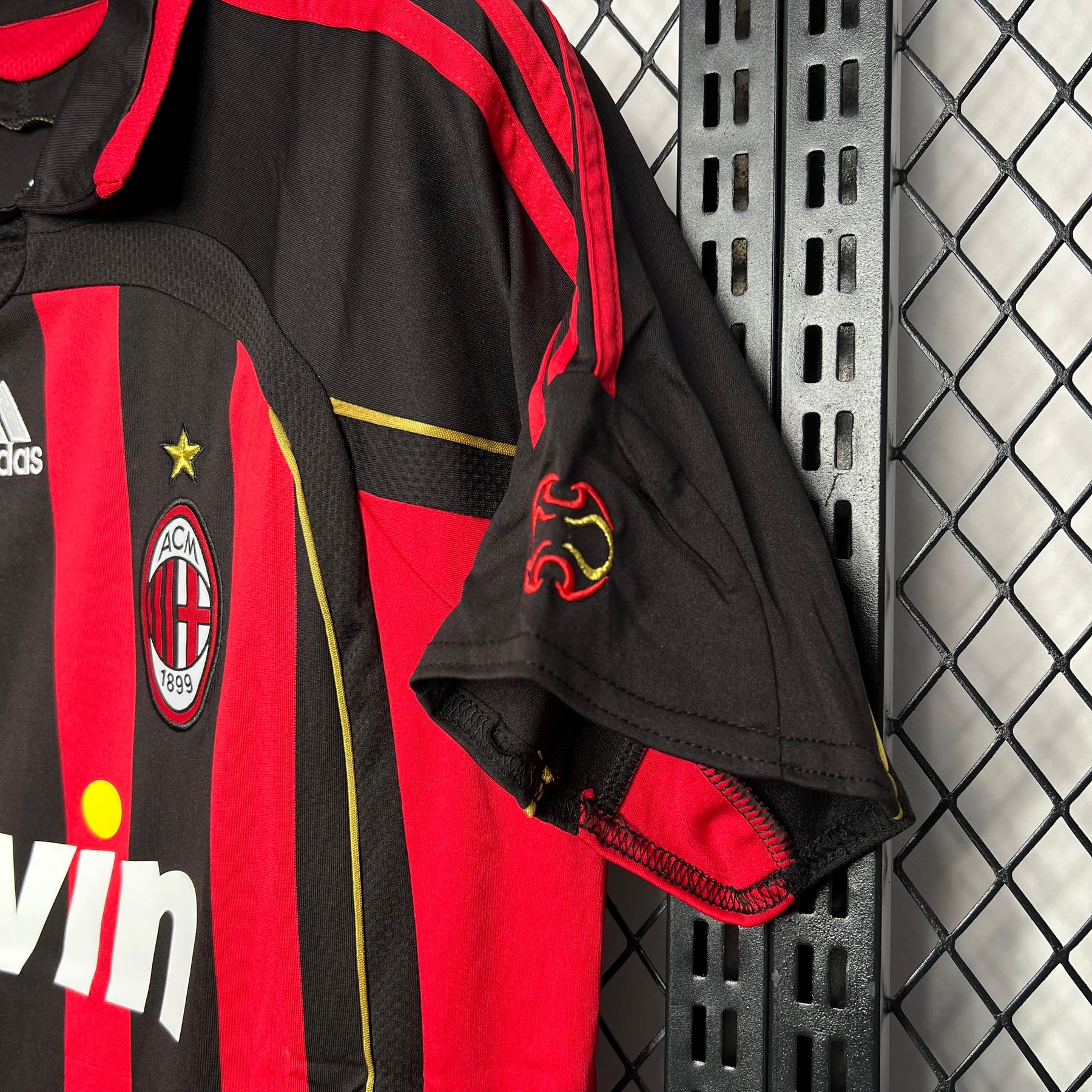 Camisa Milan Retrô 2006/2007 Vermelha e Preta - Adidas