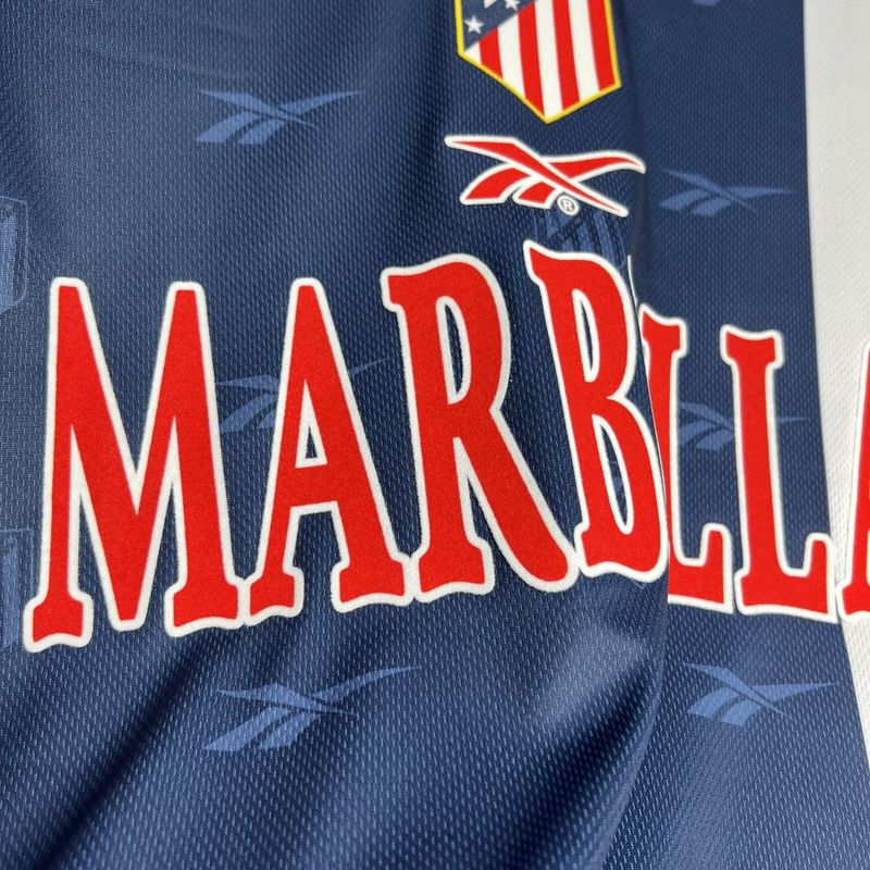 Camisa do Atlético de Madrid Azul Marbella 1998 Masculina