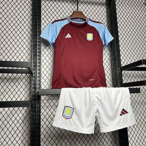 Conjunto Infantil Aston Villa Home  24/25 - Vinho