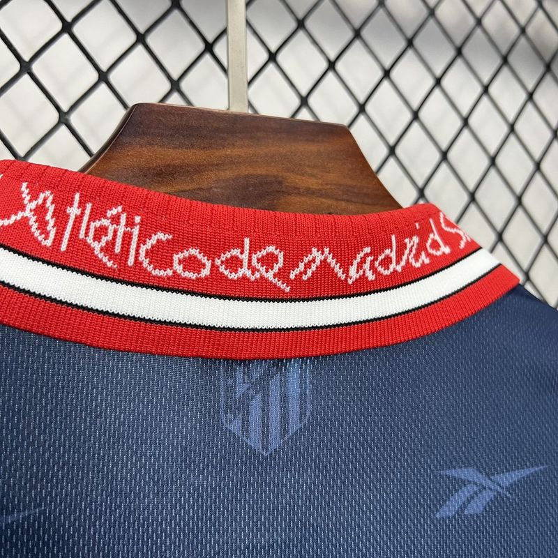 Camisa do Atlético de Madrid Azul Marbella 1998 Masculina