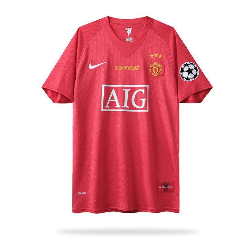 Camisa Manchester United 2007/08 - Retrô Masculino - Vermelho