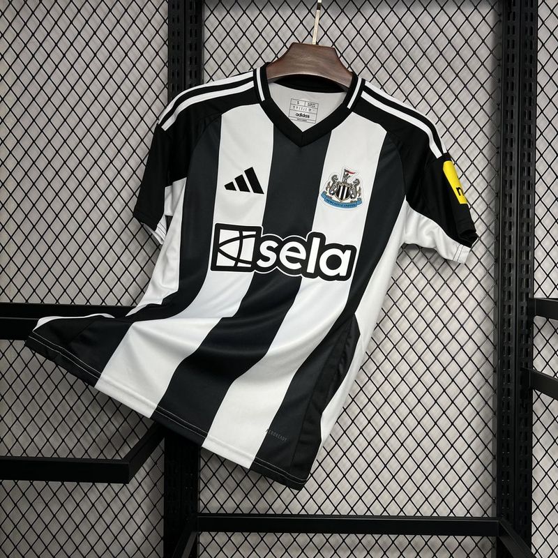 Camisa Newcastle United I 24/25 Branca e Preta