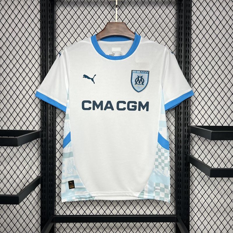 Camisa Olympique de Marseille I 24/25 Puma - Branco