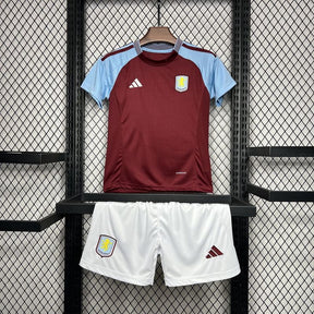 Conjunto Infantil Aston Villa Home  24/25 - Vinho