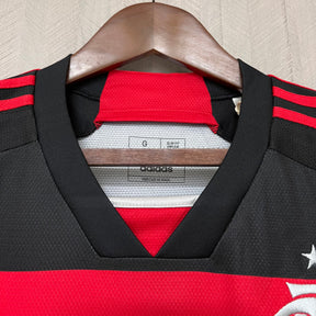 Camisa Flamengo I 24/25 s/n° Torcedor Adidas Feminina - Vermelho+Preto