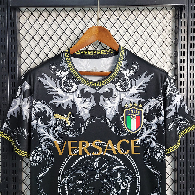 Camisa Seleção Itália x Versace - Puma - Preto e Branco