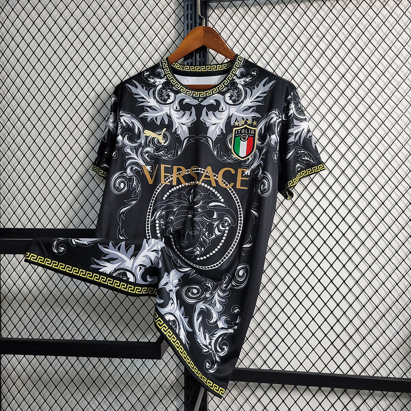 Camisa Seleção Itália x Versace - Puma - Preto e Branco