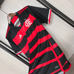 Camisa Flamengo I 24/25 s/n° Torcedor Adidas Feminina - Vermelho+Preto