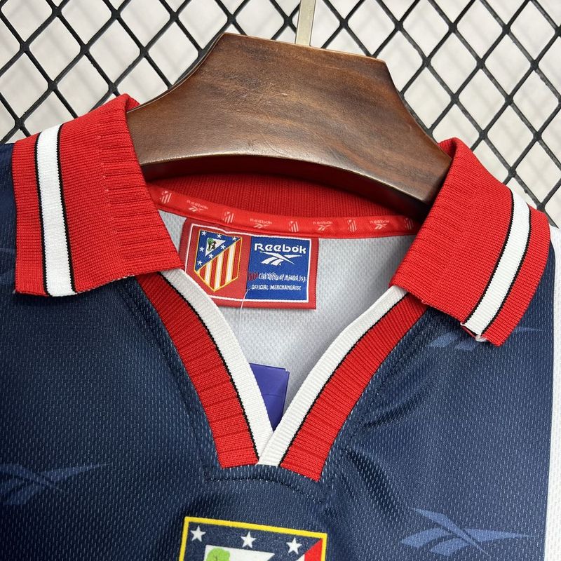 Camisa do Atlético de Madrid Azul Marbella 1998 Masculina