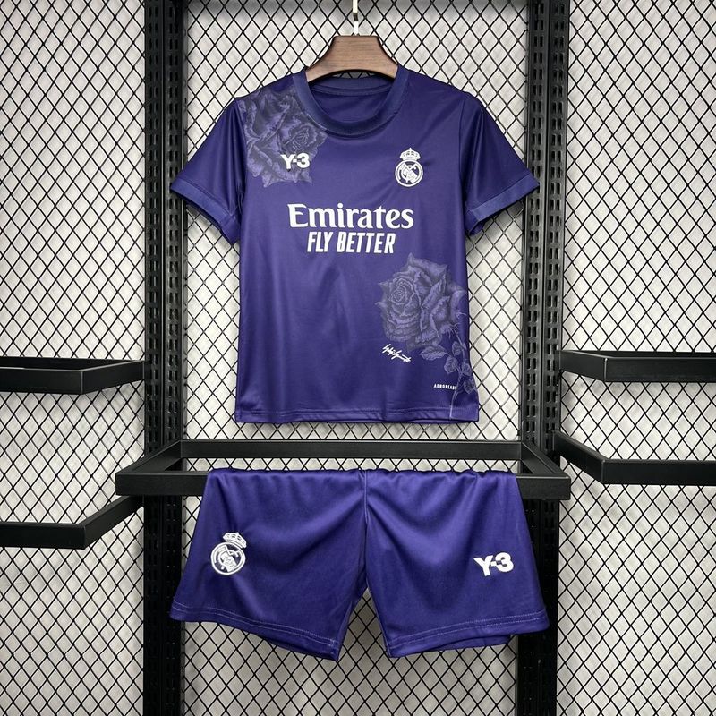 Kit Infantil Real Madrid Away 24/25- Roxo