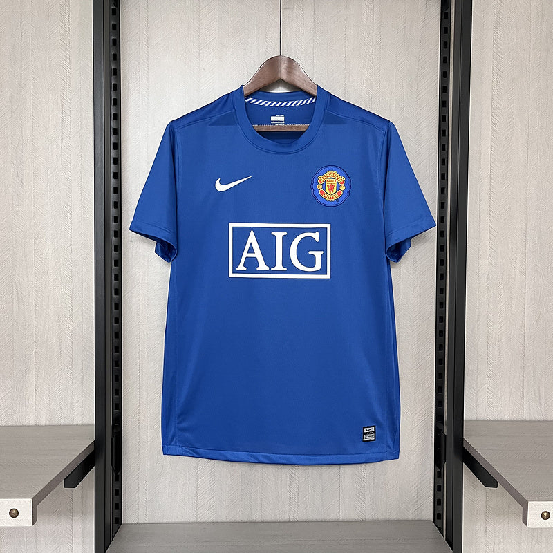 Camisa Retrô Manchester United Nike 2007/08 Masculino Azul