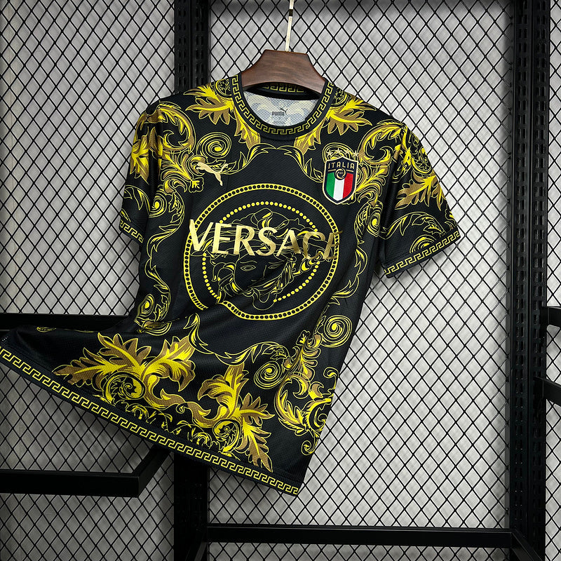 Camisa Seleção Itália x Versace - Puma - Preto e Dourado