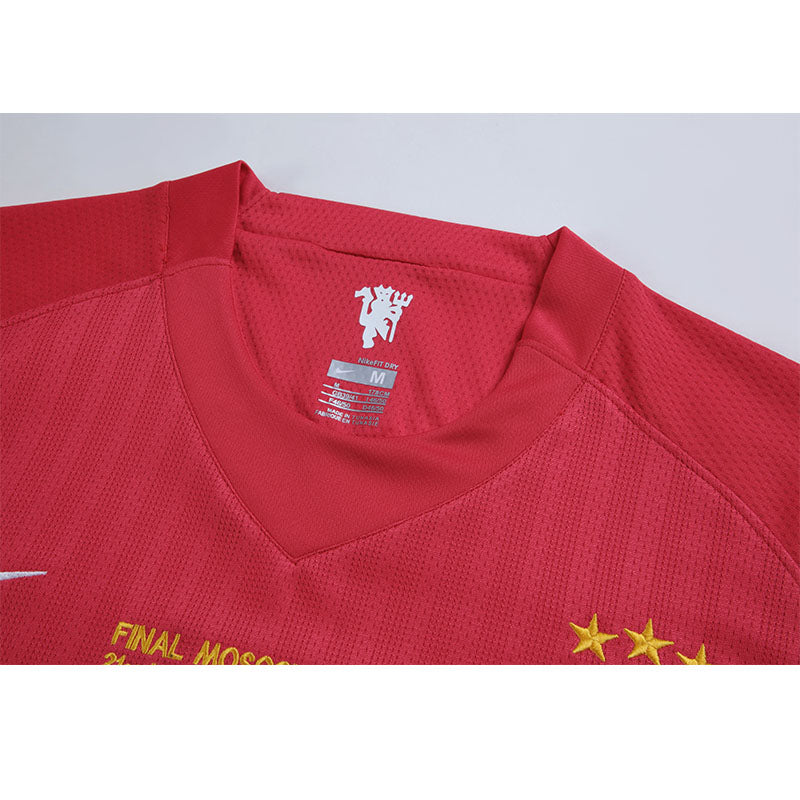 Camisa Manchester United 2007/08 - Retrô Masculino - Vermelho