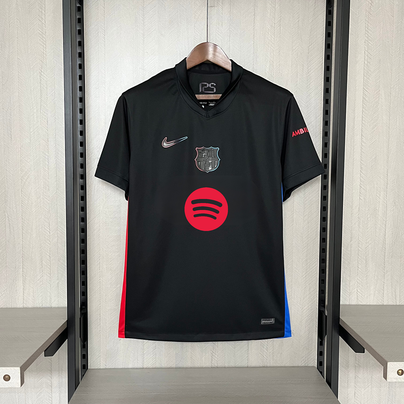 Camisa Barcelona  II 24/25 Fora Preta (Logo Spotify)