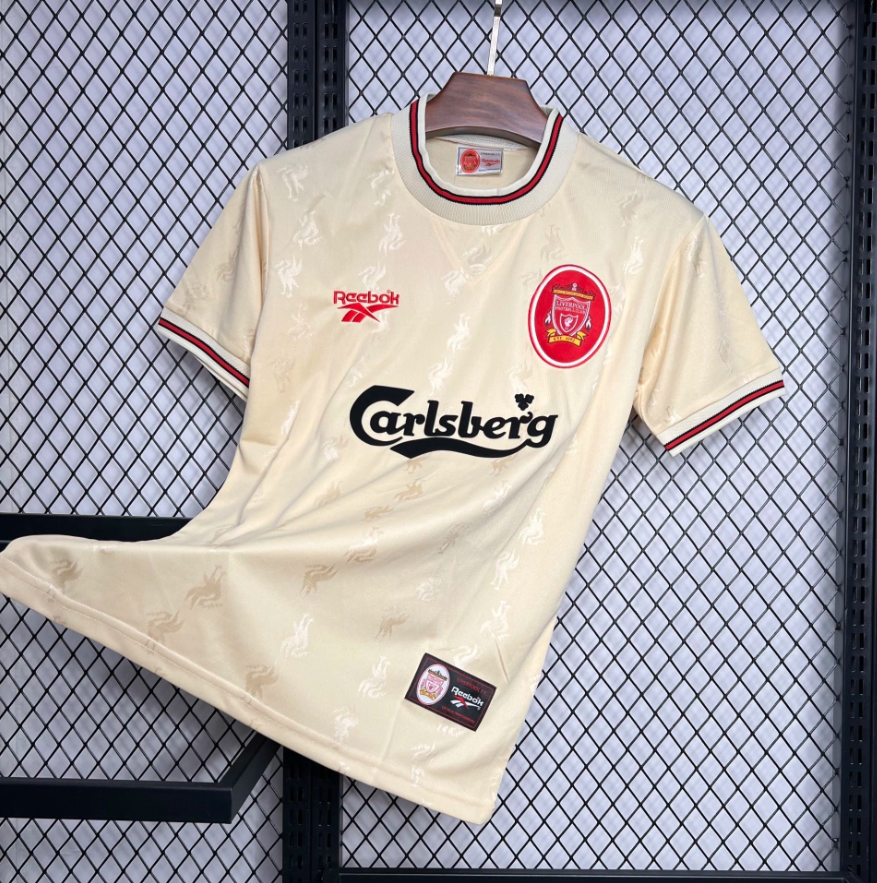 Camisa Retrô Liverpool Away 96/97 Torcedor Reebok Masculina - Marfim