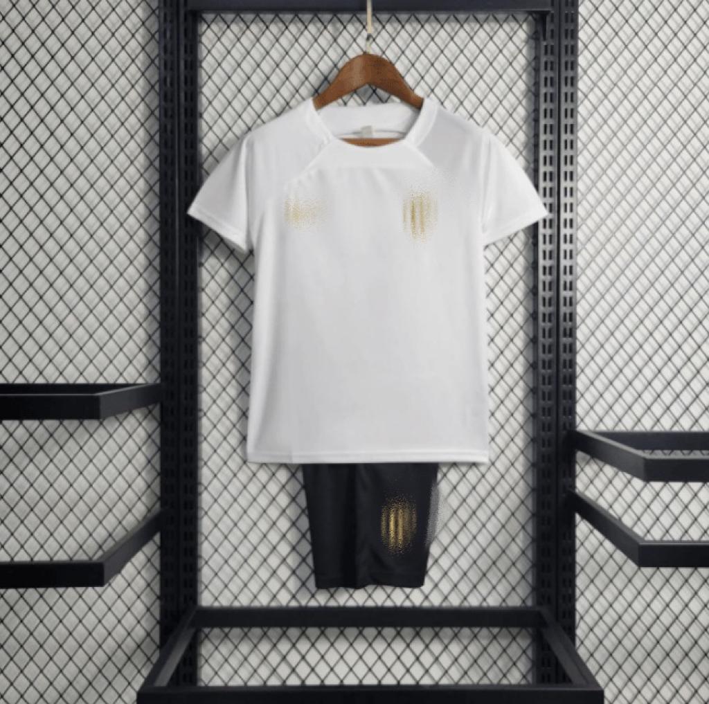 Kit Infantil Nike Corinthians Treino 2023/24 - Branco e Dourado