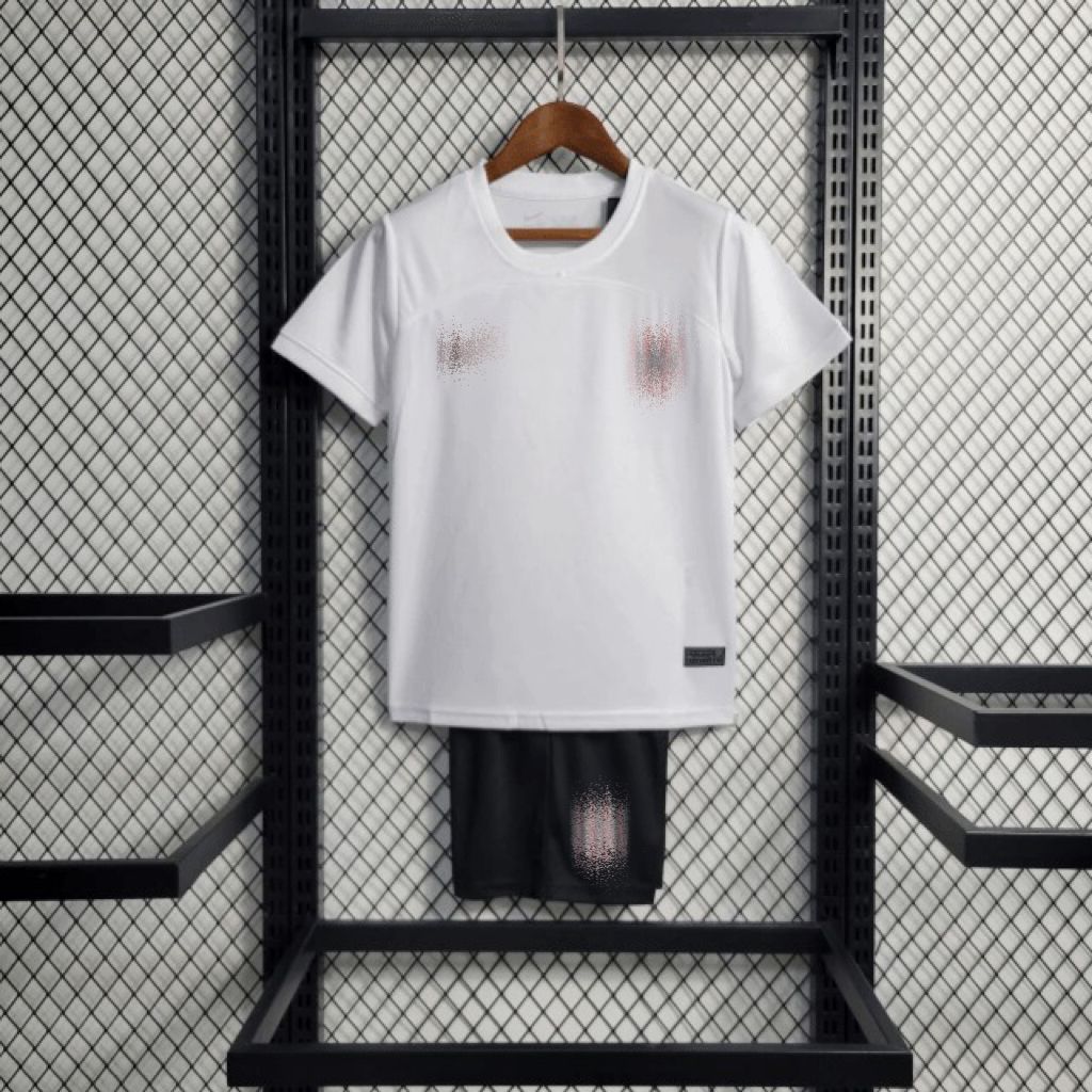 Kit Infantil Nike Corinthians Away 2023/24 - Branca