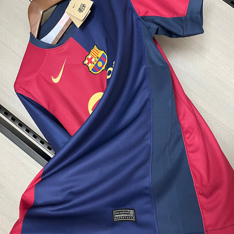 Camisa Barcelona Casa l 24/25 Azul e Vermelho