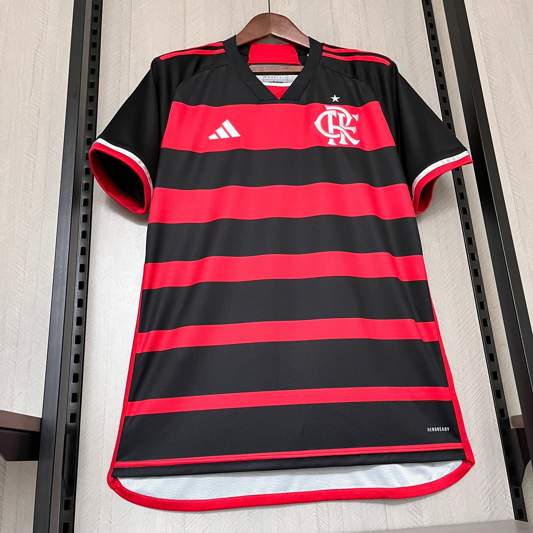 Camisa Flamengo I 24/25 s/n° Torcedor Adidas Feminina - Vermelho+Preto