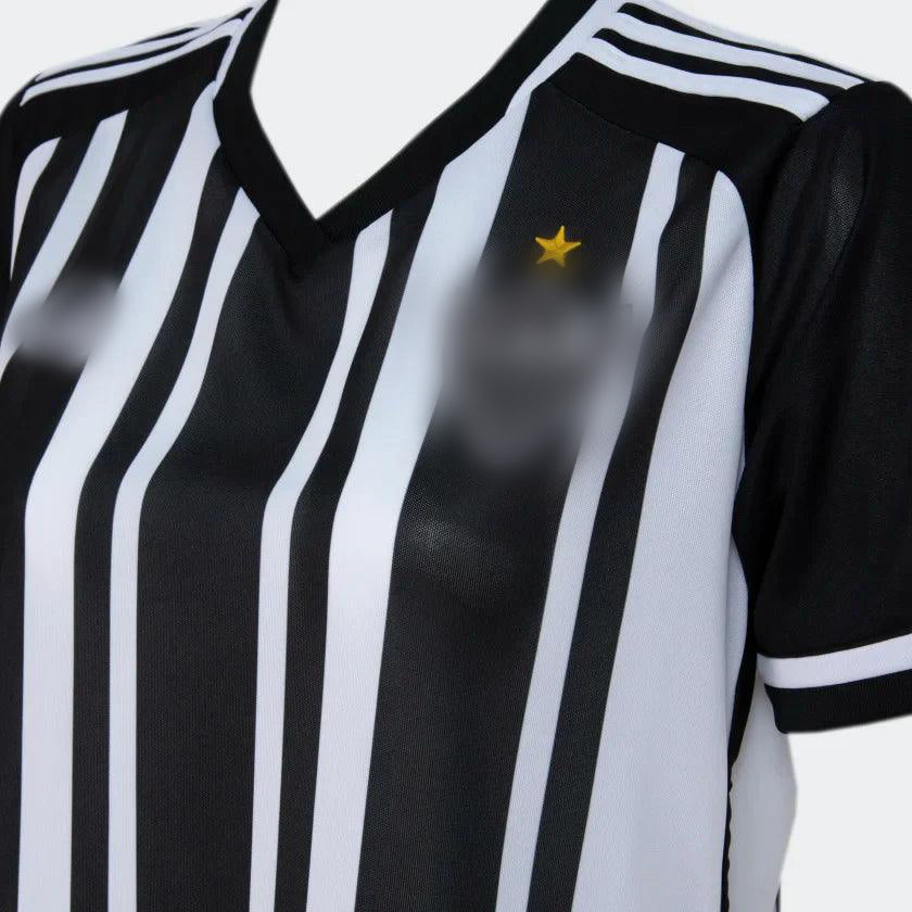 Camisa Feminina Atlético Mineiro I 23/24 Adidas - Preto e Branco