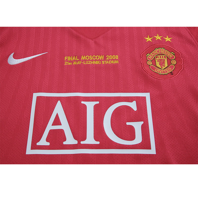 Camisa Manchester United 2007/08 - Retrô Masculino - Vermelho