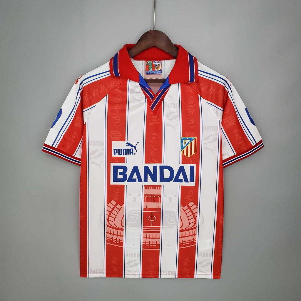 Camisa Atlético de Madrid Retrô 1996/1997 Branca e Vermelha - Puma