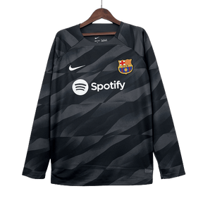 Camisa Barcelona - 23/24 - Manga Longa - Preto