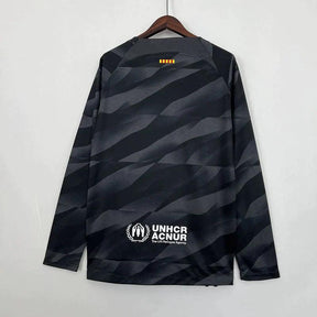 Camisa Barcelona - 23/24 - Manga Longa - Preto