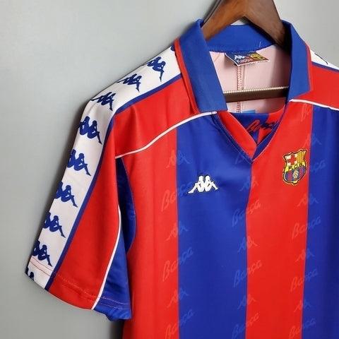 Camisa Barcelona Retrô 1992/1995 Azul e Vermelha - Kappa