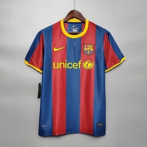 Camisa Barcelona Retrô 2010/2011 Azul e Grená - Nike