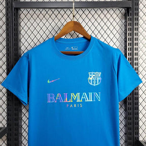 Camisa Barcelona x Balmain 24/25 s/n° Torcedor Masculino - Azul