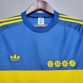 Camisa Boca Juniors Retrô 1981 Azul e Amarela - Adidas