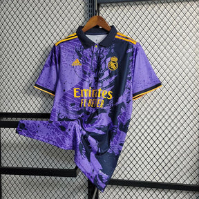 Camisa Edição Especial Real Madrid 23/24 Dragão roxo e preto