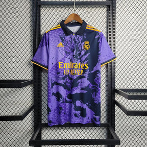 Camisa Edição Especial Real Madrid 23/24 Dragão roxo e preto