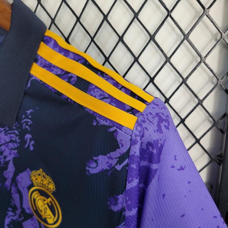 Camisa Edição Especial Real Madrid 23/24 Dragão roxo e preto