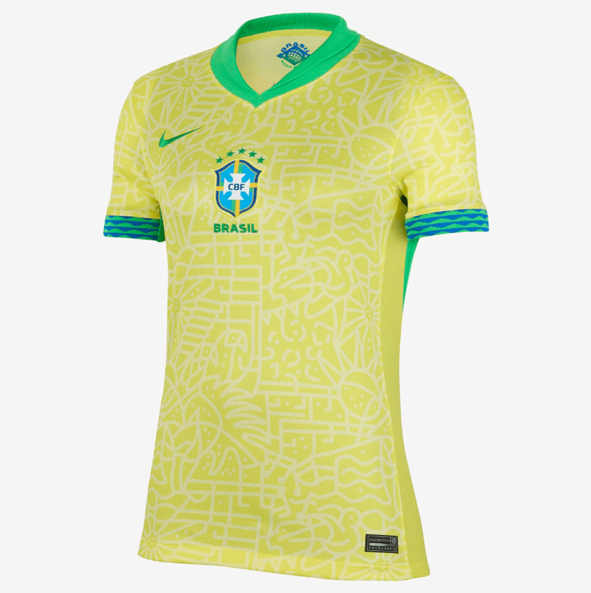 Camisa Feminina Seleção Brasil I 24/25 Nike - Amarela