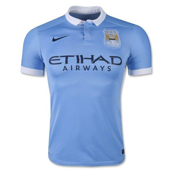 Camisa Manchester City I 15/16 Nike - Azul