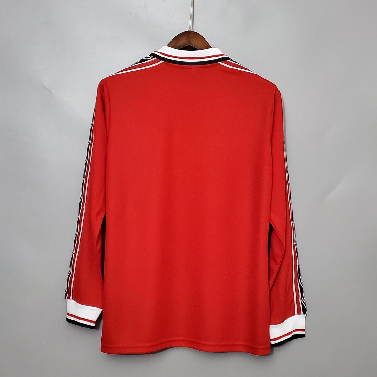 Camisa Retro Manga Longa Manchester United 1998/99 - Vermelho