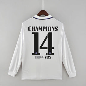 Camisa Manga Longa Real Madrid [UEFA Champions League #14] 22/23 Adidas - Branco