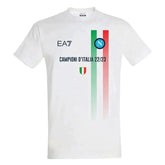 Camisa Napoli Campioni D'Italia 22/23 EA7 Torcedor Masculino - Branco