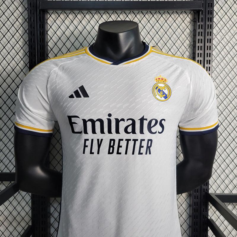 Camisa Real Madrid I 23/24 - Branca - Adidas - Masculino Versão Jogador