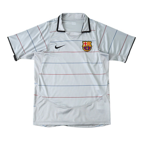 Camisa Barcelona Retrô II Away 03/04 Torcedor Nike Masculina - Cinza