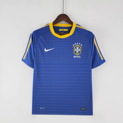 Camisa Brasil II 2010 - Masculino Retrô - Azul